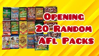 20 RANDOM AFL PACKS #afl #aflcards #cards #packs #footy