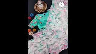 chinnon, chiffon, georgette sarees with blouse