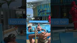 too cold for Icon of the Seas swim up bar