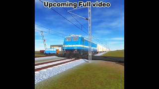 Indian train crossing3d level crossing decoupling wap4 train