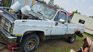 1984 chevy with 39.5 no lift! Mud truck build part one