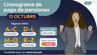 📅 OCTUBRE- CRONOGRAMA PAGO DE PENSIONES 💰