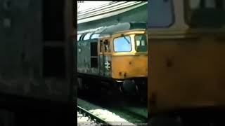 Crompton Class 33 pushing its freight through Salisbury. Diesel trains, electric trains. Third rail