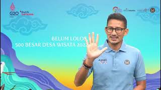 dengan bangga kami umumkan 500 besar desa wisata, ADWI 2022.