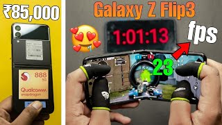 Samsung Galaxy Z Flip3 5G BGMI Test ⚡ Heating, Max Graphics, FPS Meter 😍 SD 888 60 fps Gameplay