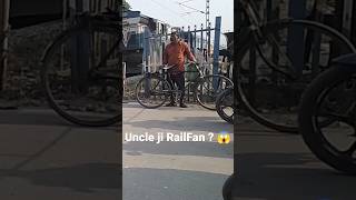 Uncle Ji Ek RailFan 😂 #shorts #short #status #trending #viral #subscribe #love #music #train#railway