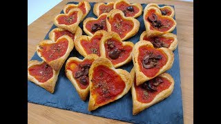 ❤ PIZZETTE DI SFOGLIA A CUORE - SPECIALE S.VALENTINO! ❤ | Ricetta - SugarDany