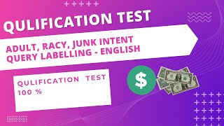 Adult, Racy, Junk Intent Query Labelling - English|| Qualification test