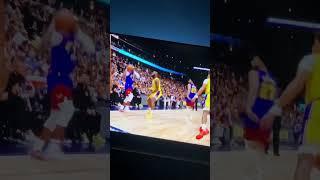 Reggie Jackson makes LeBron James fall, then pull for the three ball in the corner ￼mind blowing