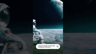 Asking AI for astronaut sitting on lawn chair looking up to the stars. #ai #art #short