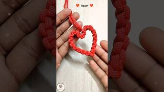 Valentine Macrame Heart Shape Pattern❤️  #shorts #heart #diy #craft #shortvideo