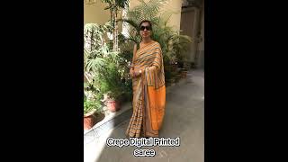 Crepe Digital Printed saree /To shop 9810207913#myngels #shortvideo