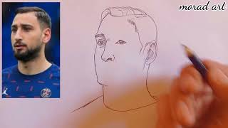 How to draw Gianluigi Donnarumma (Goalkeeper)