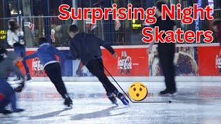 Surprising Night Ice Skaters