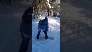 это мой первый раз на сноуборде 🏂