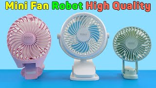 Mini Fan Robot High Quality Batteries 2000mAh - Portable Fan With Rechargeable | Unboxing And Review