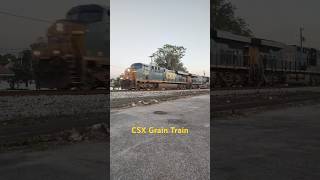 CSX Grain Train in Athens #csx #athensalabama @CameraBryan #grain #graintrain #hoppers #train #horns