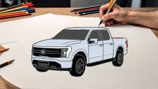 How to Draw a FORD F-150 suv 2024/draw Ford f-150 step by step