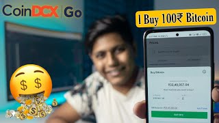 I Buy 100 ₹ Bitcoin in CoinDCX GO Full Tutorial | How to Buy Sell Crypto & Deposit/withdrawal 2022