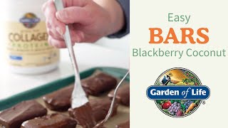 How to Make Chocolate Blackberry Snack Bars With Garden of Life Grass Fed Collagen Protein