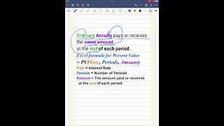 Present Value of an Ordinary Annuity 101