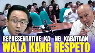 REPRESENTATTIVES KA NG KABATAAN TAPOS WALA KANG RESPETO SA ISANG SENADOR ?