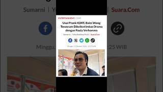 USAI PRANK KDRT BAIM WONG TERANCAM DIBOIKOT IMBAS DRAMA DENGAN PAULA VERHOEVEN #shorts