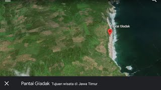 PESONA DEBURAN OMBAK PANTAI GLADAK DI UJUNG SELATAN, TULUNGAGUNG - JAWA TIMUR