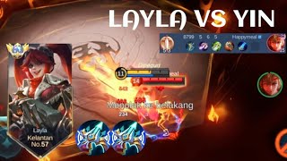 LAYLA VS YIN❗BUILD ONE SHOT ENEMY DELETE! BEST GAMEPLAY | build top 1 global Layla