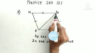 Practice Set 13.1  Class 8  Congruence of triangle