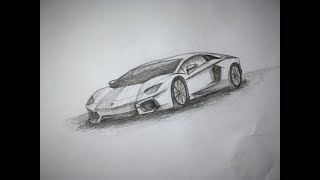 How to draw a Lamborghini Aventador