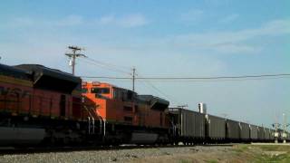 BNSF 9167 detour coal train on the KCS at Plano, Tx. 07/04/2011 ©