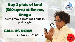 2 plots of land at Emene, Enugu.