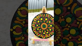 Mandala Dot painting #diwali#dot #coaster #hand painted