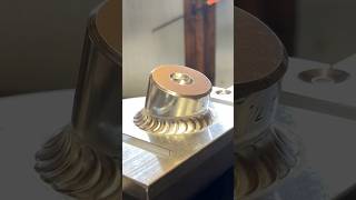 TIG welding aluminum parts using a turntable.