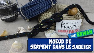 Noeud de serpent dans le sablier  #Noeud décoratif #noeud d'arrêt