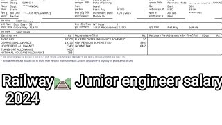 Railway junior engineer JE 2024 net salary in hand |what other allowances get in railway je salary.