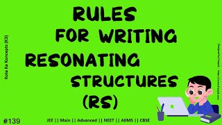 Rules for Writing Resonating Structures || GOC || electron displacement effect