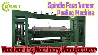 CNC Spindle Rotary Peeling Lathe Machinery for Face Veneer Production Hummingbird machinery