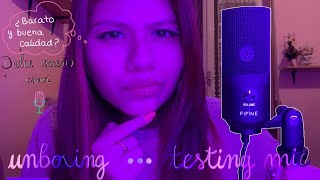 ASMR UNBOXING - NUEVO Mic FIFiNE / ¿Barato y de buena calidad? $30 ? / ASMR Mic test 🎙🎧 [Collab]