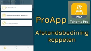 ProApp: tijdens installatie TaHoma de afstandsbediening koppelen