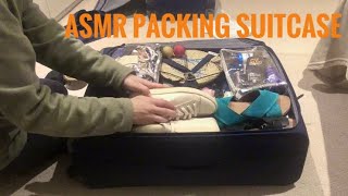 ASMR packing big suitcase for holiday | no talking