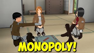 MMD SNK “Monopoly” Levi Mikasa Petra and Little Eren Attack On Titan funny animation animated meme