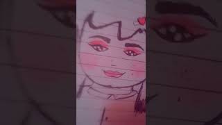 cute doll 🤭💖 # pink # funny # timepass drawing 😁# bhumi # like, share,  subscribe