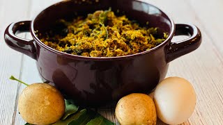 Mushroom Egg Thoran | Koon Mutta Thoran | Mushroom Egg stir Fry | Recipe No: 57