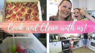 Healthy Cook and Clean with me | Working mom night time cleaning routine