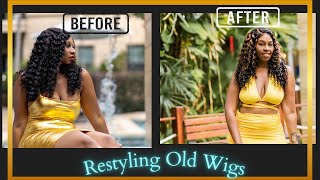 Re-Styling Old Wigs | Coloring Deep Wave Hair w/ Bleach for Highlights