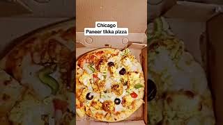 Chicago paneer tikka pizza 🍕 #food #foodvideo #pizza #cheesepizza