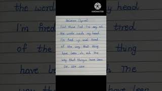 Believer lyrics #subscribe #shorts like share and subscribe for more