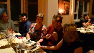 Graham gets a surprise cake on his birthday at Le Gouffre Guernsey